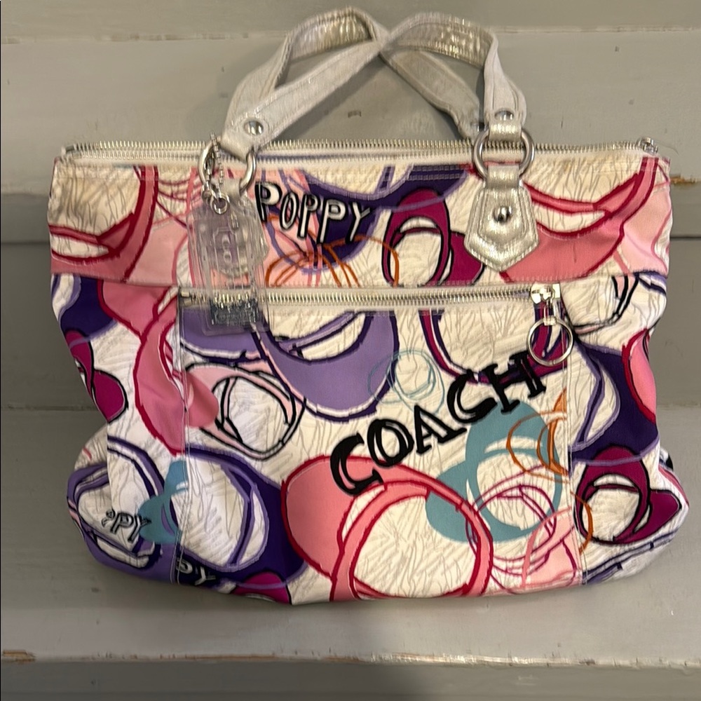 Coach Poppy Multicolor Tote Bag